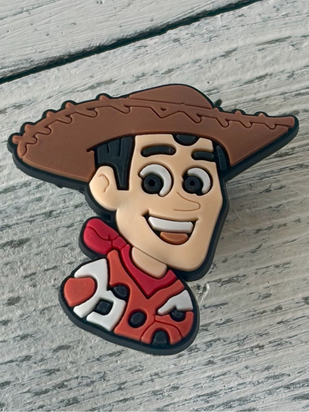 (5/$15) Toy Story Inspired Woody Character Crocs Shoe Charm - Unbranded